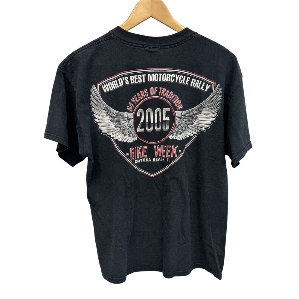 Daytona Beach Florida Bike‎ Week Graphic Tee Wings Graphic 2005 Delta PW Medium